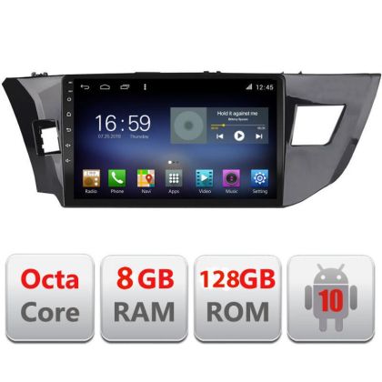 Toyota Corolla 2013-2017 F-470 Octa Core navigáció Android rádióval, Bluetooth internettel, GPS-szel, WIFI, DSP, 8+128GB, 4G