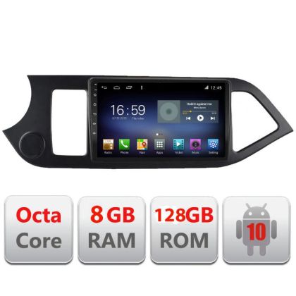 Navigáció KIA PICANTO 2011-2015 F-217 Octa Core Android Rádióval Bluetooth Internet GPS WIFI DSP 8+128GB 4G