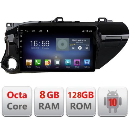 Navigáció TOYOTA Hilux 2016- F-TY59 Octa Core Android Rádióval Bluetooth Internet GPS WIFI DSP 8+128GB 4G