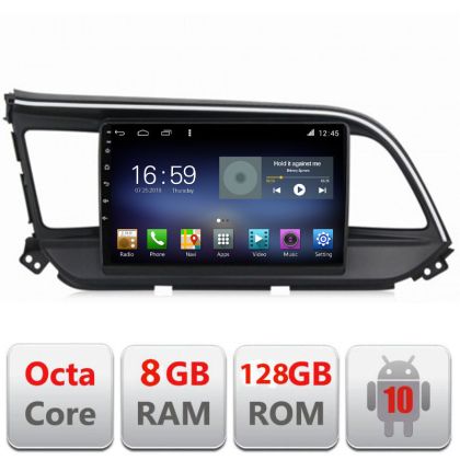 Hyundai Elantra 2018- F-1581 navigáció Octa Core Android rádióval Bluetooth internet GPS WIFI DSP 8+128GB 4G
