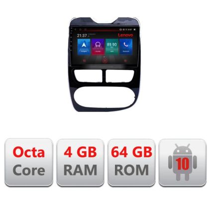 Navigatie Renault Clio 4 V1 E-467 Octa Core cu Android Radio Bluetooth Internet GPS WIFI DSP 4+64GB 4G RESIGILAT
