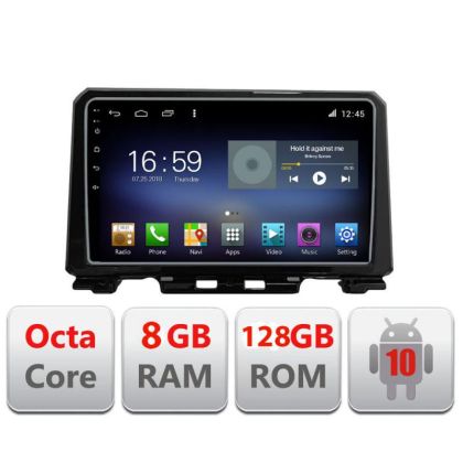 SUZUKI JIMNY 2018- F-Jimny Octa Core navigáció Android rádióval, Bluetooth internettel, GPS-szel, WIFI-vel, DSP-vel, 8+128GB 4G-vel