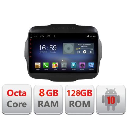 Navigáció JEEP RENEGADE 2015-2017 Manuális F-500 Octa Core Android Rádió Bluetooth Internet GPS WIFI DSP 8+128GB 4G