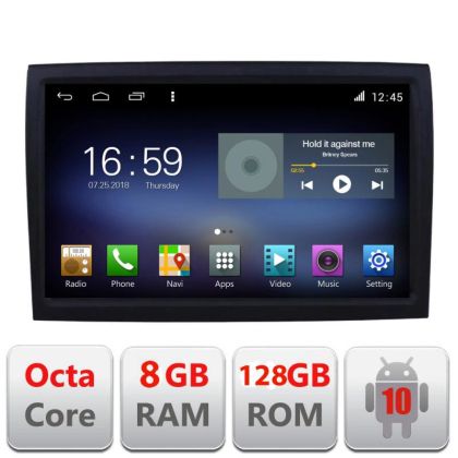 Navigáció Fiat ducato 2006- F-ducato Octa Core Android Rádió Bluetooth Internet GPS WIFI DSP 8+128GB 4G