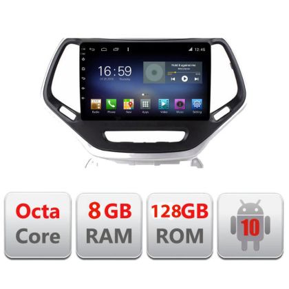 Navigáció Jeep Cherokee 2014-2019 Manuális F-248 Octa Core Android Rádióval Bluetooth Internet GPS WIFI DSP 8+128GB 4G