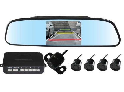 Oglinda cu camera video si senzori de parcare