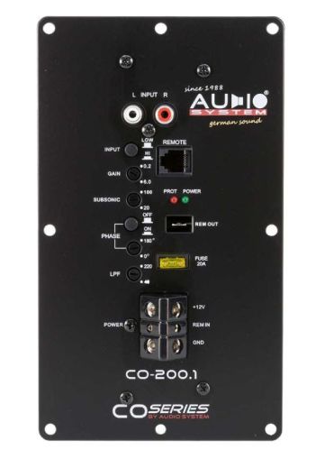 Amplificator Audio System incorporabil CO-200.1, 200 watts, in 2 sau 4 ohm, 1 canal, clasa D