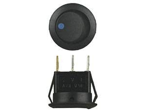 Kerek EDT-IBRRSB kapcsoló kék LED-del