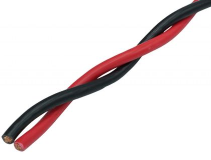 ROLA Cablu de difuzor răsucit 2x 4,0 mm²x100m Audio System Z-TSC 4.0BK/RD