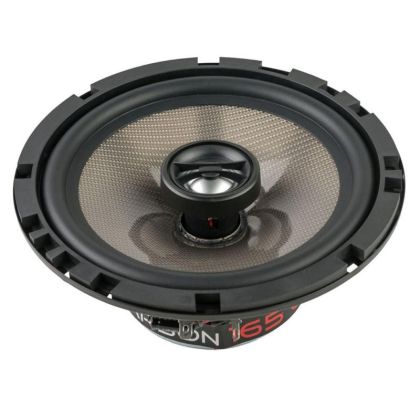 Pachet difuzoare component fata 80W RMS + coaxial spate 70W RMS,  cu amplificator CO-40.4 M 40W RMS, toate in 4 ohm, cu inele difuzoare plug & play