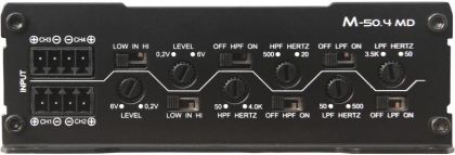 Erősítő Audio-Systems M-50.4 MD, 4 x 100 watt, 2 vagy 4 ohmos, D osztályú mikroméret