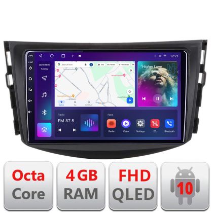 Toyota RAV4 B-018 navigáció Android képernyő QLED octa core 4+64 carplay android auto KIT-018+EDT-E309V3