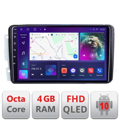 Navigáció Mercedes C 2001-2004 CLK G 2004-2006 B-171 Android Kijelző QLED Octa Core 4+64 CarPlay Android Autó KIT-171+EDT-E309V3