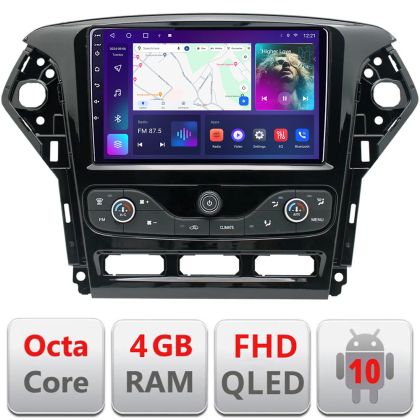 Navigáció Ford Mondeo 2011-2014 Android rádió gps internet négymagos 4+64 Carplay android autó KIT-mondeo-nav-10+EDT-E309v3
