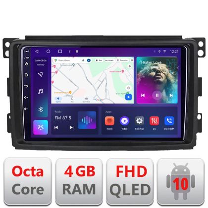Navigáció Smart 2005-2010 B-SMART05 Android QLED képernyő octa core 4+64 Carplay android auto KIT-smart05+EDT-E309V3
