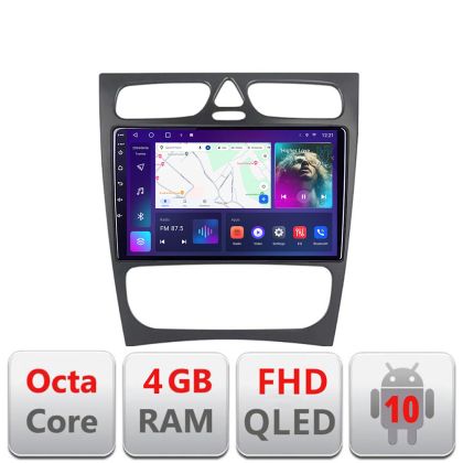 Navigáció Mercedes C W203 2001-2007 B-clk Android QLED képernyő Octa Core 4+64 Carplay android auto kit-clk+EDT-E309V3