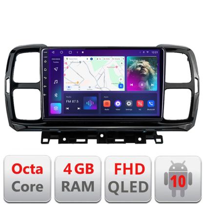 Navigáció Citroen C5 Aircross Android rádió gps internet négymagos 4+64 Carplay android auto Kit-aircross+EDT-E309v3