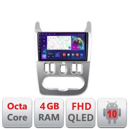 Navigáció Dacia Duster 2010-2012 B-099 Android QLED képernyő octa core 4+64 Carplay android auto KIT-099+EDT-E309V3