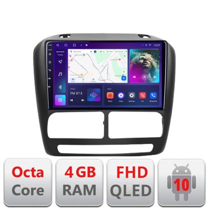 Navigáció Fiat Doblo 2010-2017 és Opel Combo 2010-2017 Android QLED képernyő octa core 4+64 Carplay android autó KIT-DOBLO10+EDT-E309V3