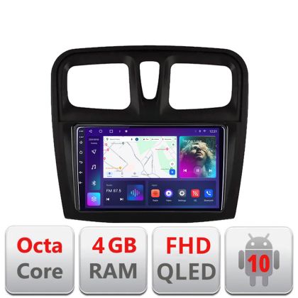 Navigáció Dacia Sandero 2012-2020 var B Android rádió gps internet Octa core 4+64 kit-sandero-variantb+EDT-E309V3