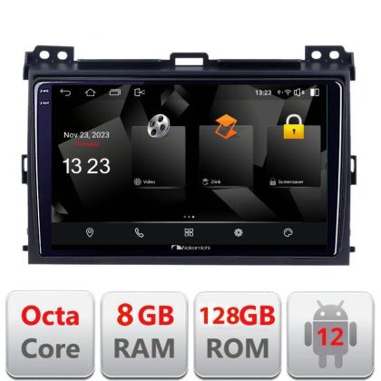 Navigáció Toyota Prado 2007- 5960Pro-456 Android Octa Core Qualcomm 2K QLED 8+128 DTS DSP 360 4G Optical v1