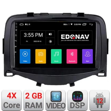 Navigáció Toyota Aygo Peugeot 108 Citroen C1 2016 - 2020 7" Quadcore, 2 GB RAM, 32 GB ROM, Bluetooth EDT-E200 v1