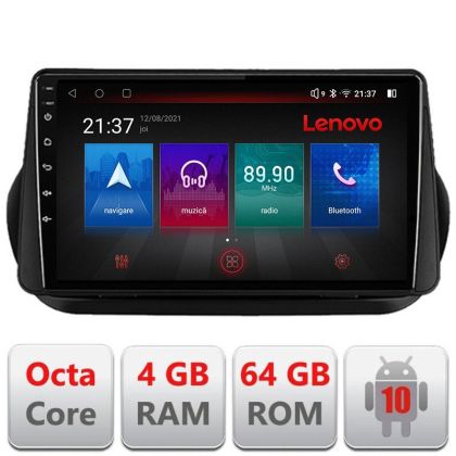 Navigáció Peugeot Bipper, Citroen Nemo, Fiat Qubo 2008-2017 Android rádió gps internet Octa Core 4+64 LTE Kit-bipper+EDT-E510-PRO v2