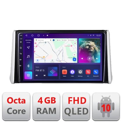Navigáció Toyota RAV4 2018 Android QLED képernyő nyolcmagos 4+64 carplay android auto KIT-RAV4+EDT-E309V3 v1