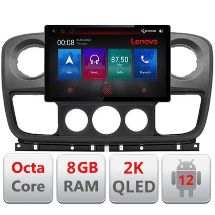 Navigatie Opel Movano, Renault Master 2010-2021 ecran 13" 2K 8+128 Android Waze USB Navigatie 4G 360 Toslink Yo v1