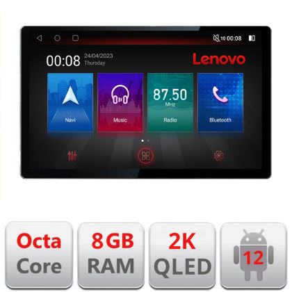 Dedikált navigáció Lenovo Honda FR-V 2004-2009 Ecran 2K QLED 13", Octacore, 8 GB RAM, 128 GB HDD, 4G, 360, DSP, Carplay, Bluetooth