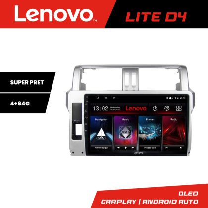 Navigáció Toyota Landcruiser J150 Prado 2014-2017 Lenovo Kit-065 4+64 GB Android Waze USB Internet Navigáció Youtube Rádió