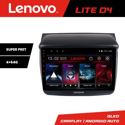 Navigáció Mitsubishi L200 2006-2014 Lenovo Kit-094 4+64 GB Android Waze USB Internet Navigáció Youtube Rádió