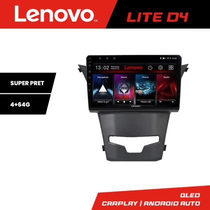 Navigáció Ssangyong Korando 2014-2019 Lenovo Kit-1159 4+64 GB Android Waze USB Internet Navigáció Youtube Rádió