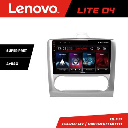 Navigáció Ford Focus 2 Automata Lenovo Kit-140-automatikus 4+64 GB Android Waze USB Internet Navigáció Youtube Rádió