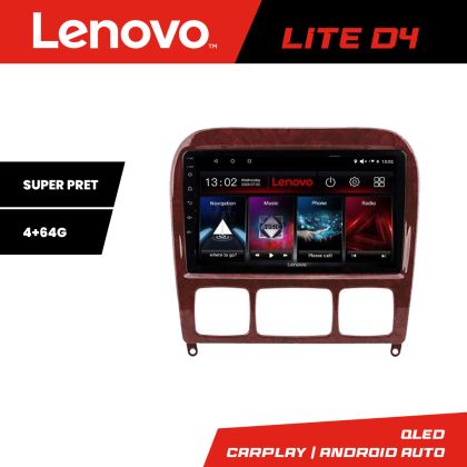 Navigáció Mercedes S-osztály 1998-2005 Lenovo Kit-220 4+64 GB Android Waze USB Internet Navigáció Youtube Rádió