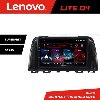 Navigáció Mazda 6 2013-2017 Lenovo Kit-223 4+64 GB Android Waze USB Internet Navigáció Youtube Rádió