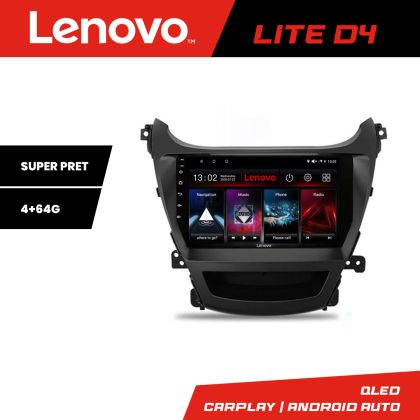 Navigáció Hyundai Elantra 2013-2015 Lenovo Kit-359 4+64 GB Android Waze USB Internet Navigáció Youtube Rádió