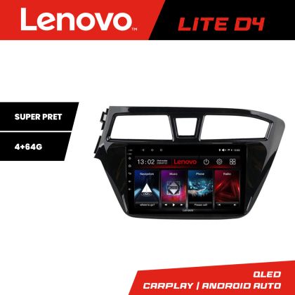 Navigáció Hyundai i20 2015-2018 Lenovo Kit-517 4+64 GB Android Waze USB Internet Navigáció Youtube Rádió