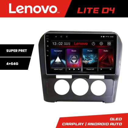 Navigáció Citroen C4 manuális klímával 2015-2018 Lenovo Kit-C4-AC 4+64 GB Android Waze USB Internet Navigáció Youtube Rádió