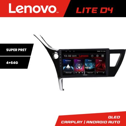 Navigáció Toyota Corolla 2017-Lenovo Kit-COROLLA17 4+64 GB Android Waze USB Internet Navigáció Youtube Rádió