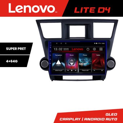 Navigáció Toyota Highlander 2007-2013 Android rádió gps internet 4+64 Lenovo