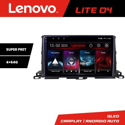 Navigáció Toyota Highlander 2013-2018 Android rádió gps internet 4+64 Lenovo