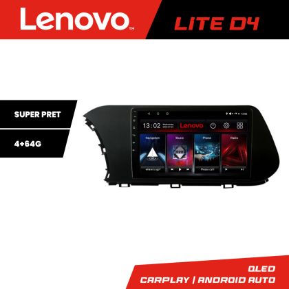 Navigáció Hyundai I20 2020- Lenovo Kit-i20 4+64 GB Android Waze USB Internet Navigáció Youtube Rádió