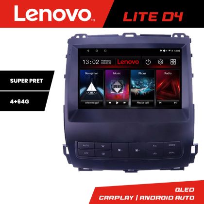 Navigáció Toyota Prado J120 2002-2009 Lenovo Kit-j120 4+64 GB Android Waze USB Internet Navigáció Youtube Rádió