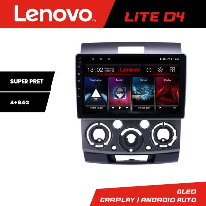 Navigáció Ford Ranger Mazda BT50 2007-2012 Lenovo Kit-RANGER 4+64 GB Android Waze USB Internet Navigáció Youtube Rádió