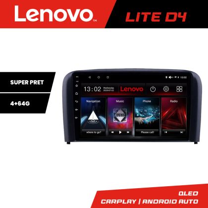 Navigáció Volvo S80 2004-2006 Lenovo Kit-S80 4+64 GB Android Waze USB Internet Navigáció Youtube Rádió