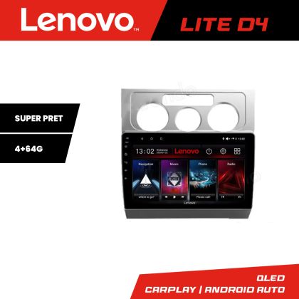 Navigáció VW Touran 2003-2010 Lenovo Kit-TOURAN1 4+64 GB Android Waze USB Internet Navigáció Youtube Rádió