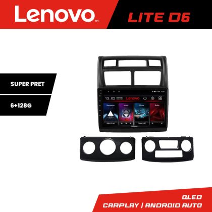 Navigáció Kia Sportage 2007-2013 Lenovo Kit-023 8 magos 6+128 GB Android Waze USB Internet Navigáció Youtube Rádió