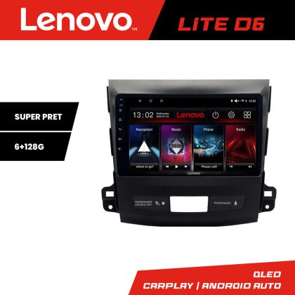 Navigáció Mitsubishi Outlander 2010 Lenovo Kit-056 8 magos 6+128 GB Android Waze USB Internet Navigáció Youtube Rádió v1