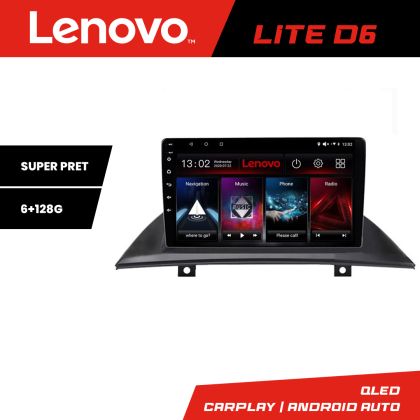 Navigáció BMW X3 2004-2012 Lenovo Kit-083 8 magos 6+128 GB Android Waze USB Internet Navigáció Youtube Rádió